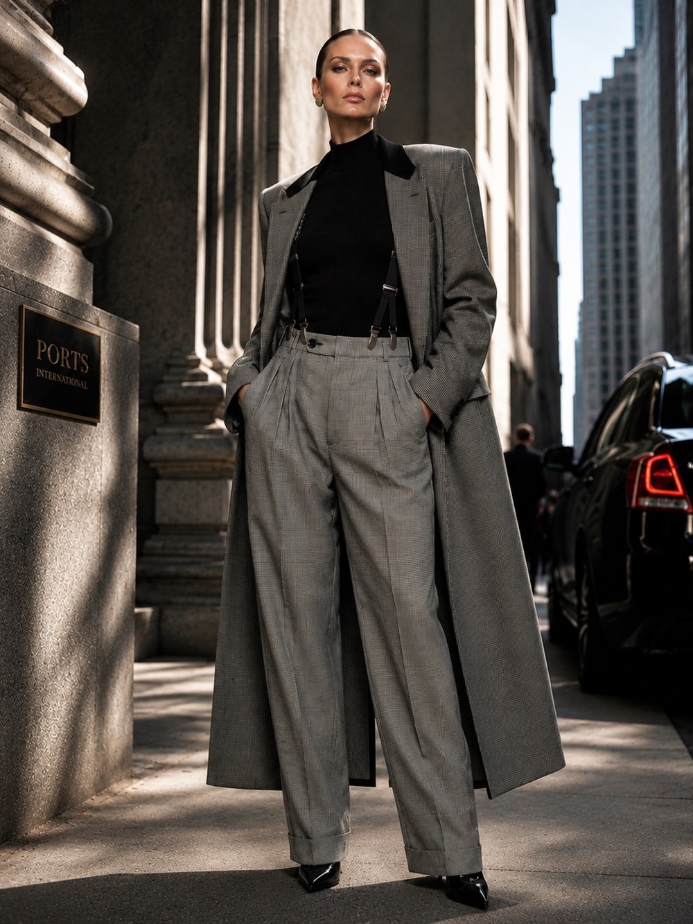 Vintage PORTS International Pure Virgin Wool Pleated Trousers | Made in Canada